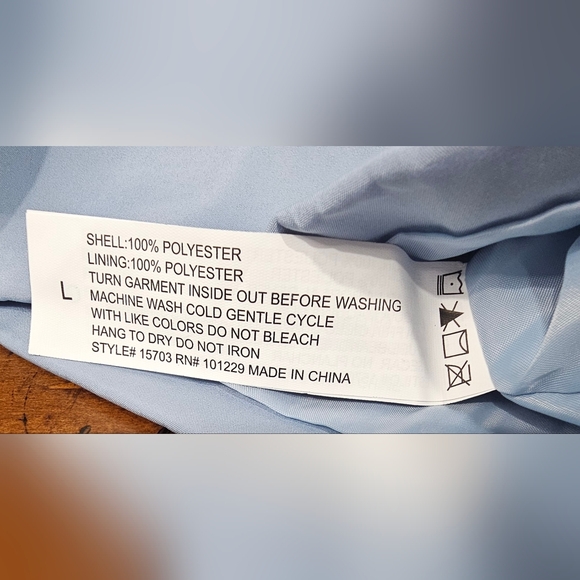 Sky Blue Women's Cropped Trench Coat/Jacket Water Resistant Sz Large NWT - Picture 5 of 7